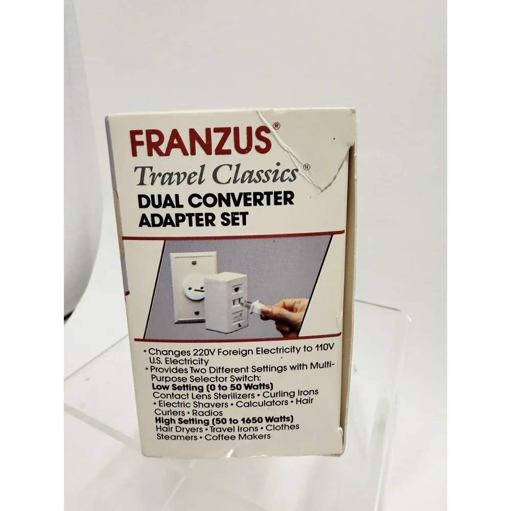 Franzus Travel Classics Dual Wattage International Converter Adapter Set